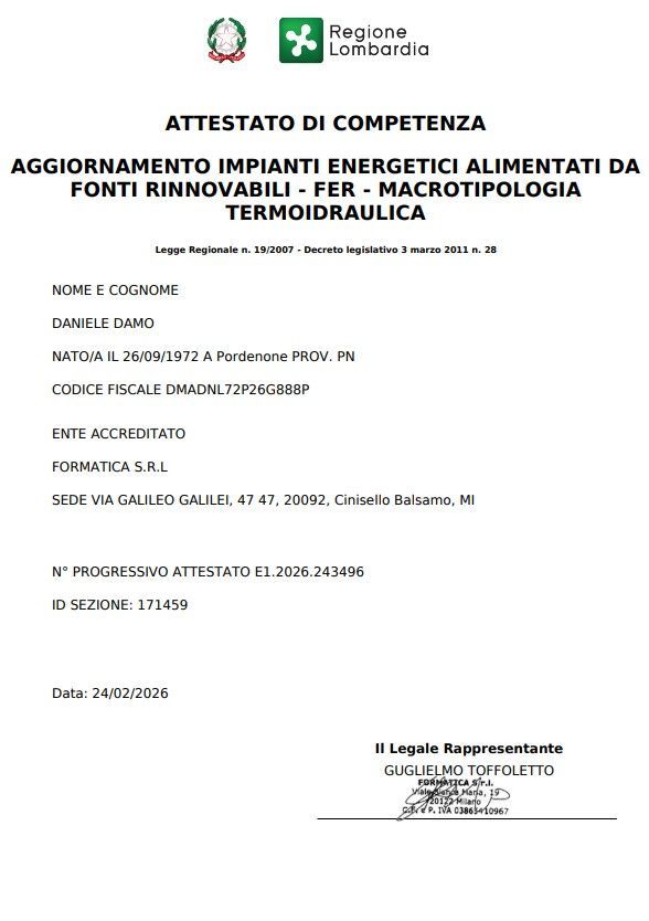 Gestione fonti energie rinnovabili:
F.E.R.