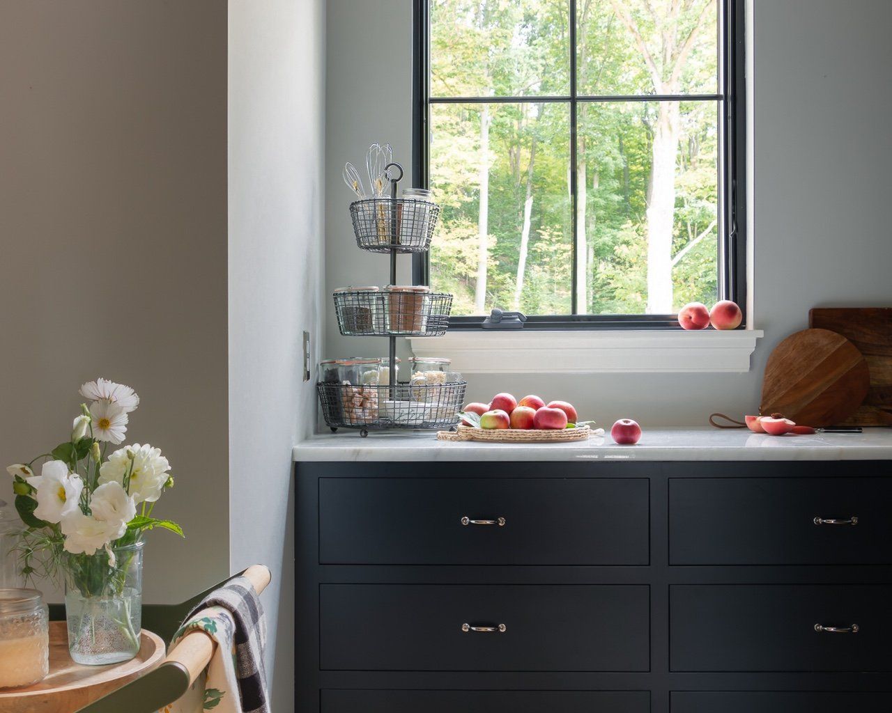 Gray cabinets
