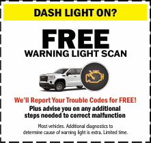 Free Warning Light Scan | Northrich Automotive