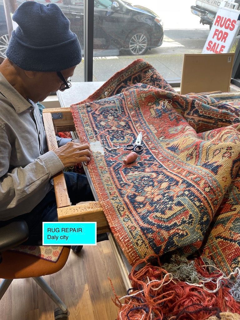 oriental rug reweaving daly city,rug repair daly city, wool rug repair daly city