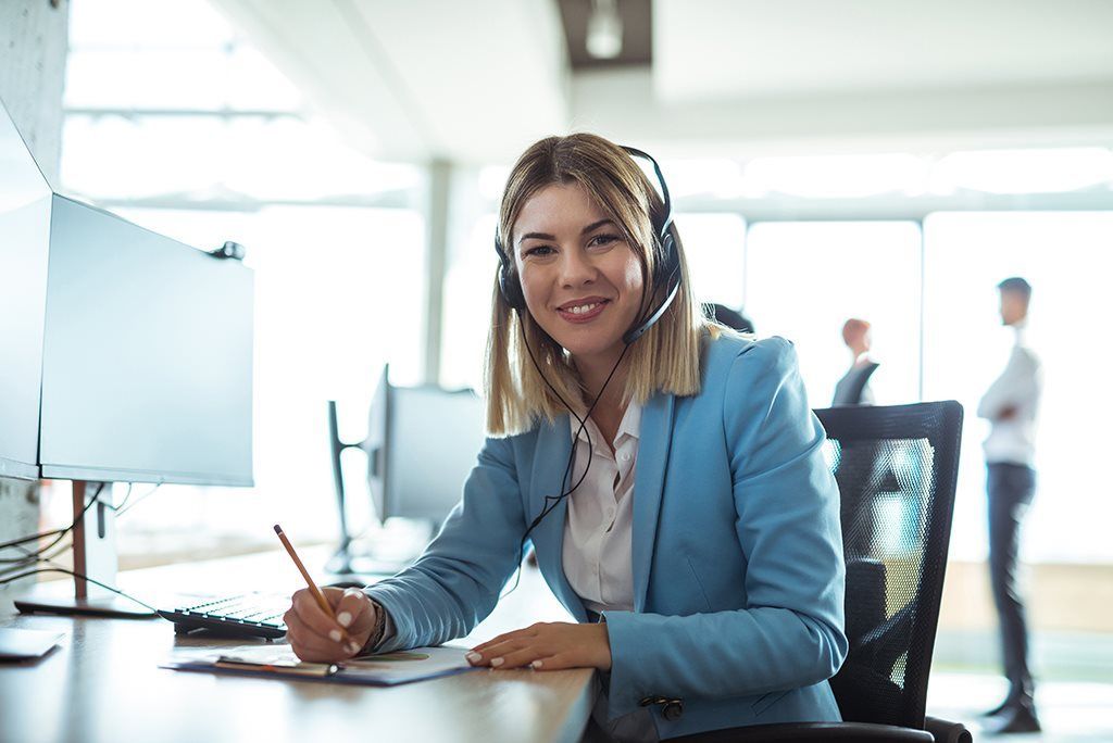 An image of a virtual staff answering connections service