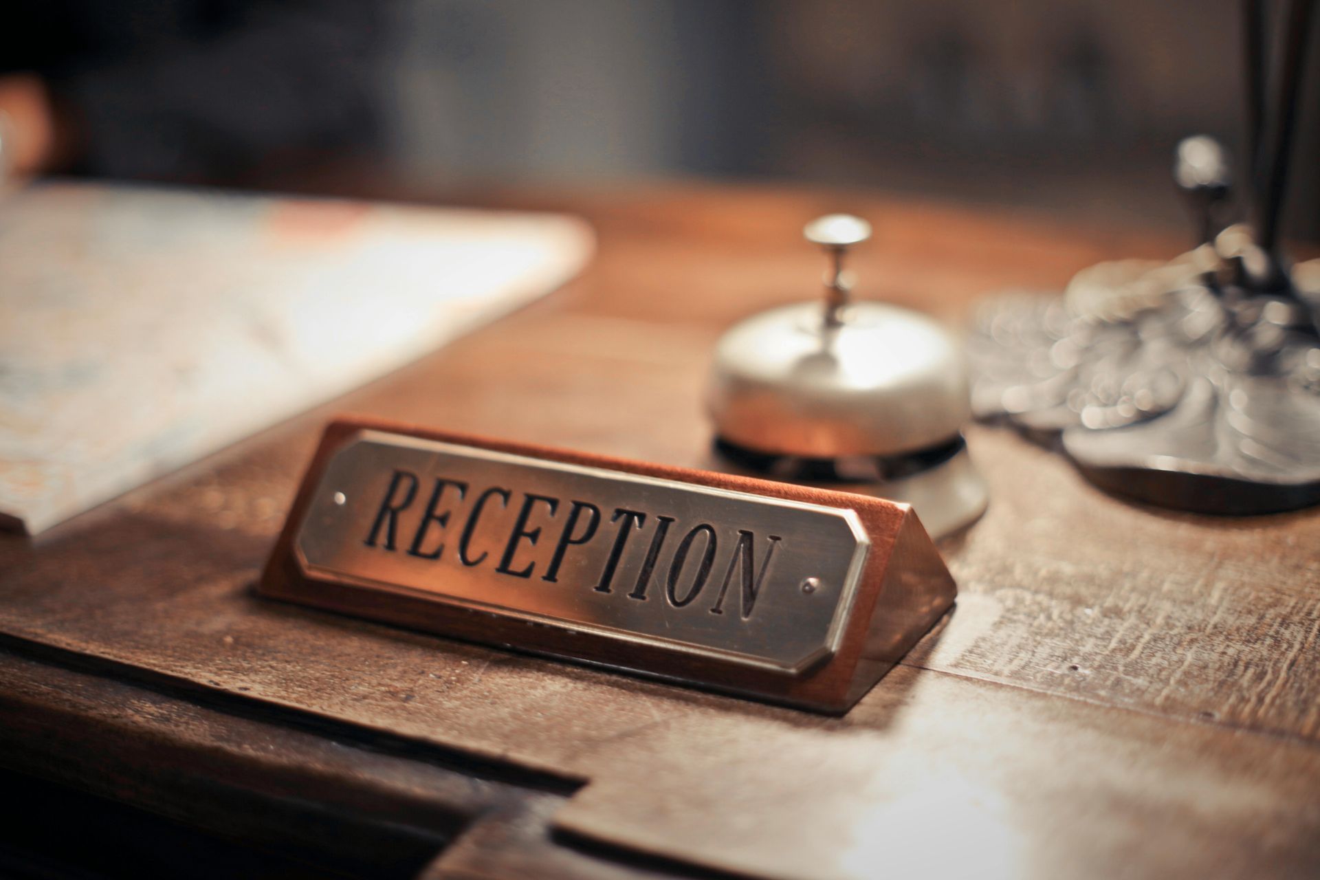 an image of a reception desk