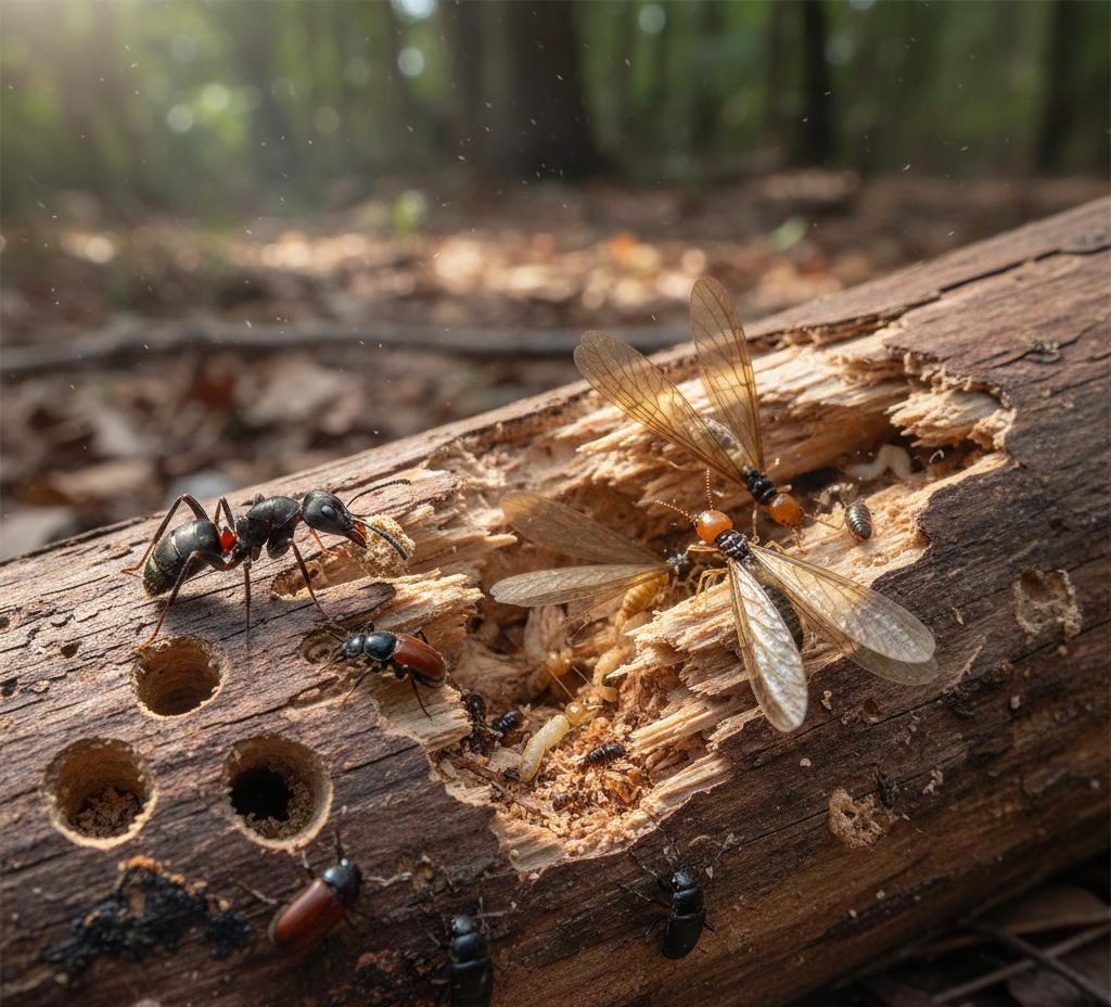 A man wearing a gas mask is holding a mouse in a cage.