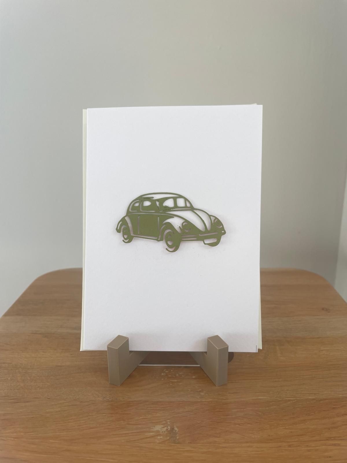 Little Volkswagen Beetle Card in Little Greene Paints