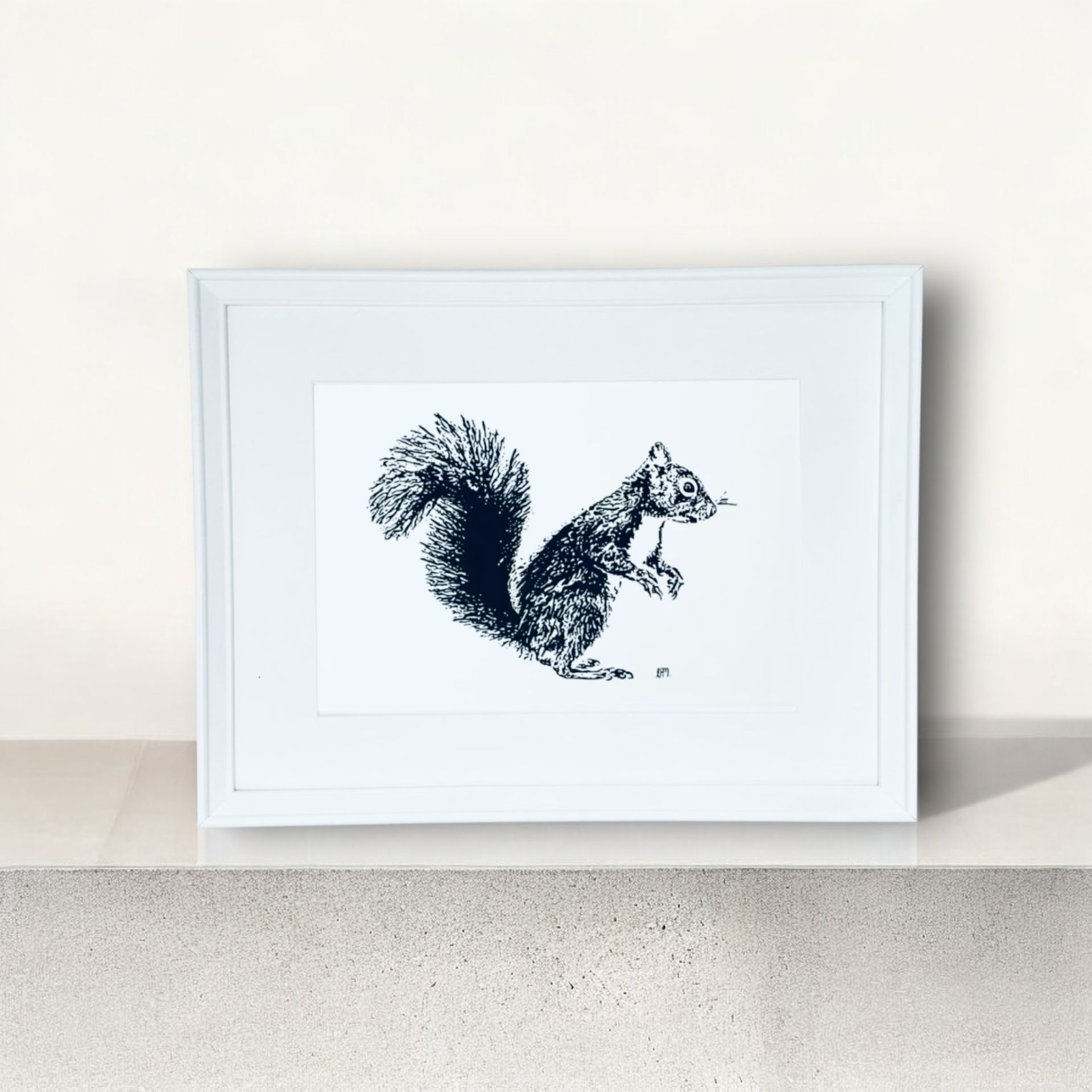 A3 Standing Squirrel, side profile