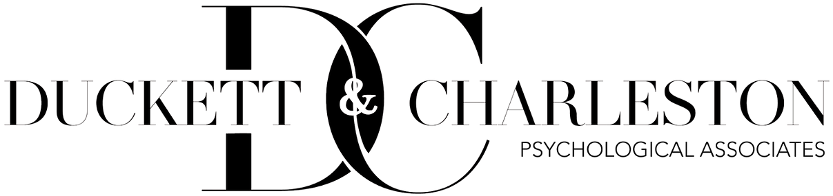 Logo for Duckett & Charleston Psychological Associates. Text: Duckett & Charleston, 