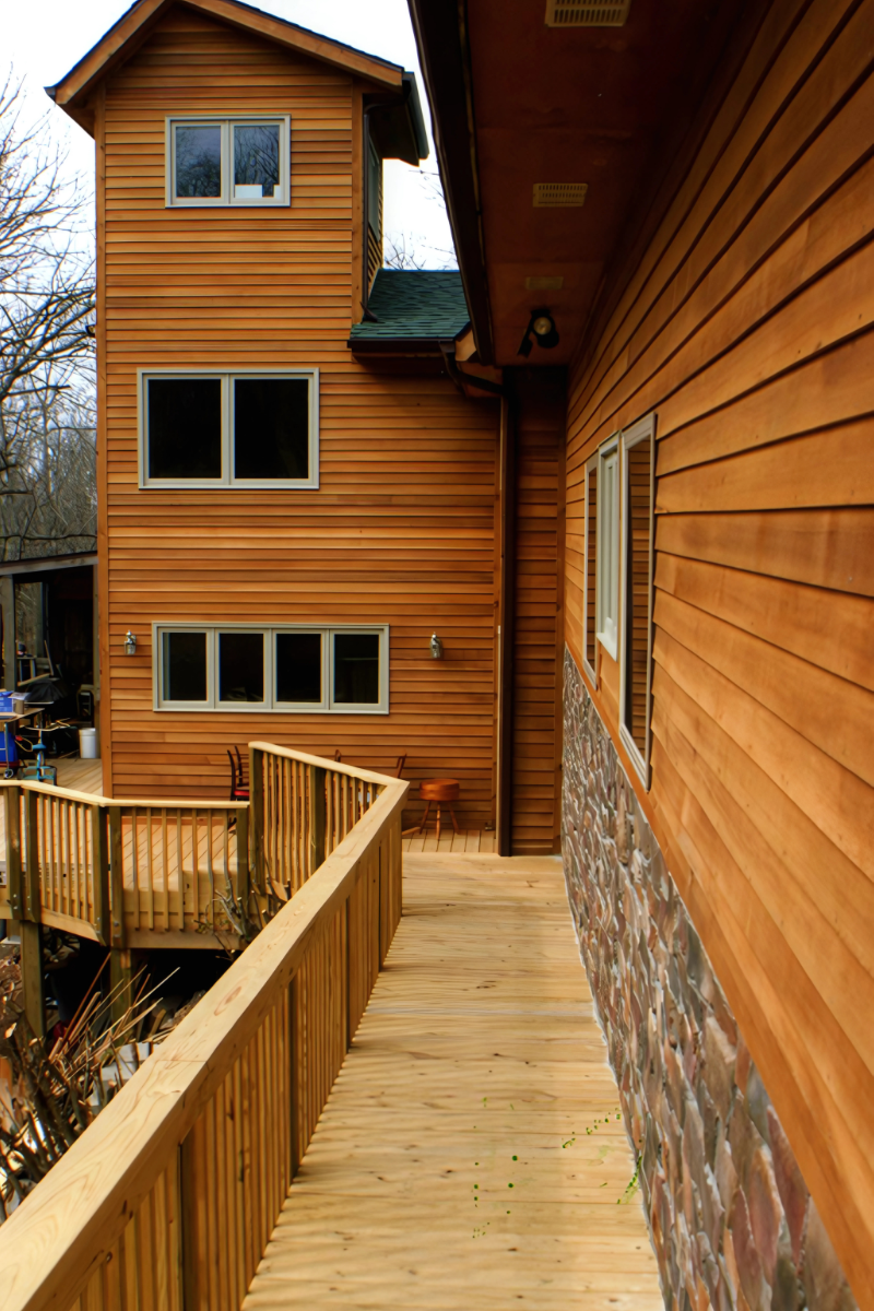 A home additions with wooden design