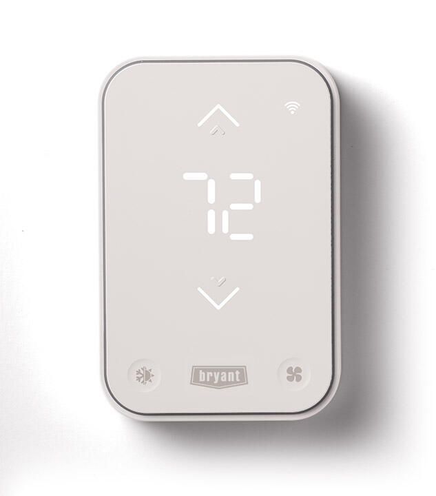 The Ion Gray Smart Thermostat model by Bryant, Installed by Unified Comfort Systems