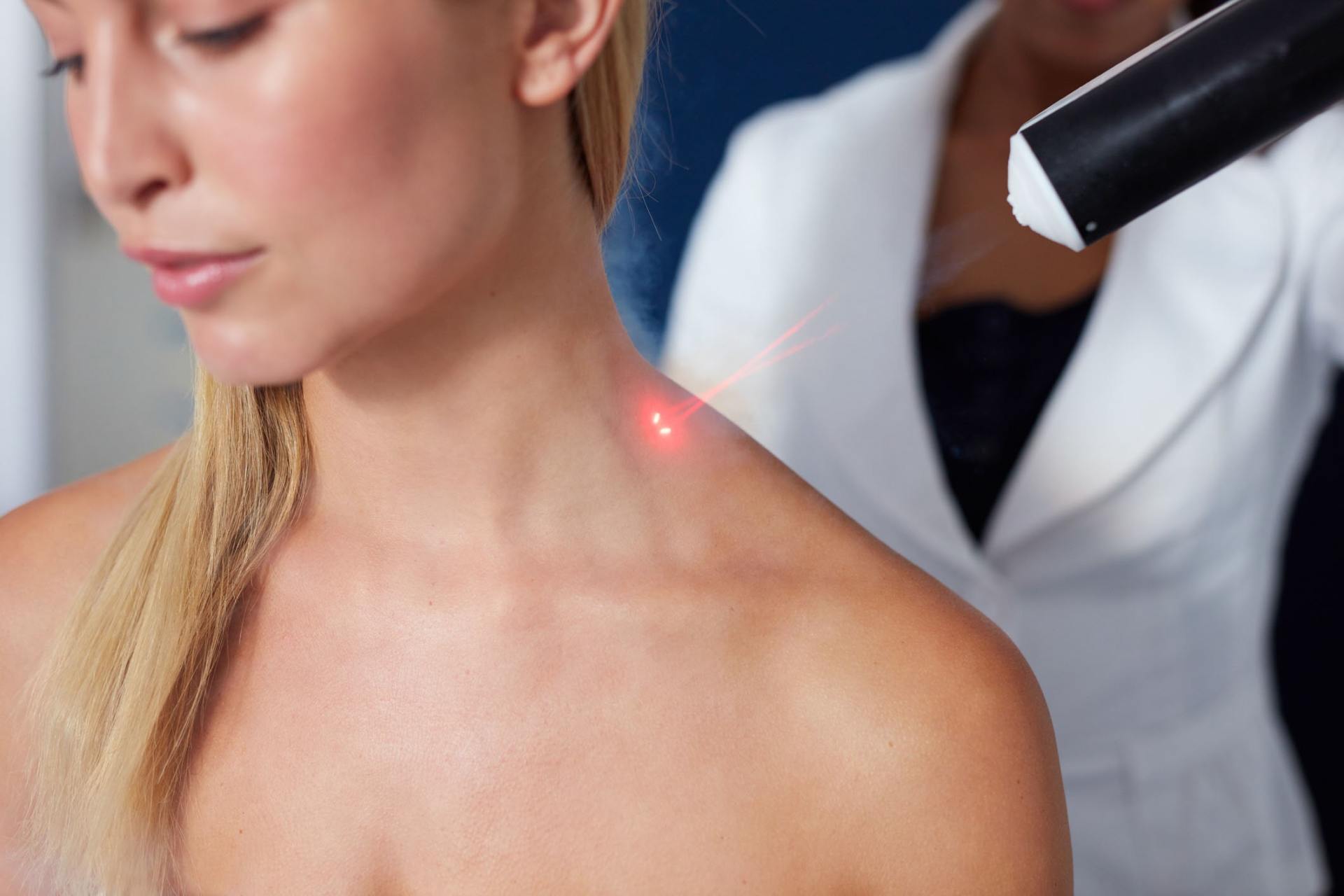 Client Receiving Laser Therapy — Pain Free in Sierra Vista, AZ