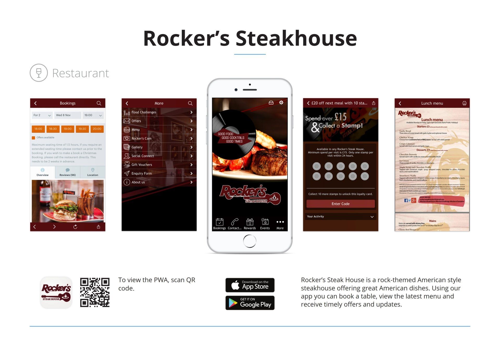 Rocker's stakehouse Mobile App