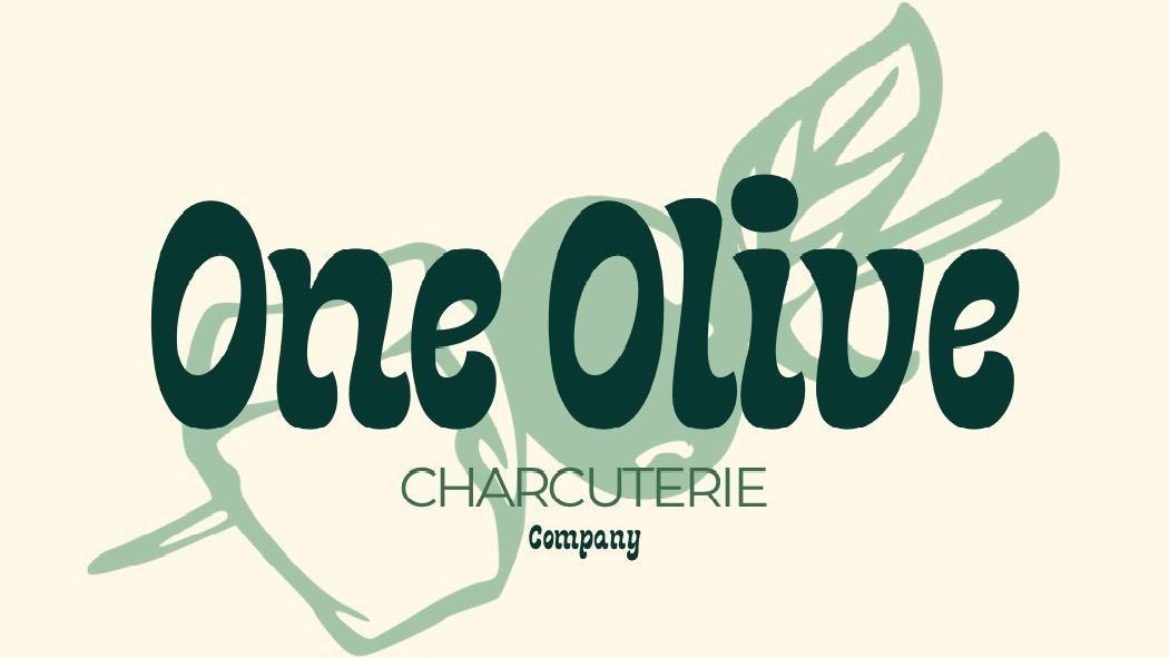 A logo for one olive charcuterie company