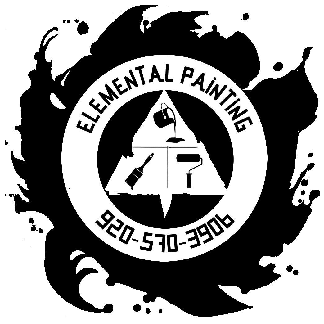 A black and white logo for elemental painting