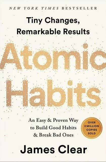 Cover of the book Atomic Habits by James Clear, New York Times Best Seller.