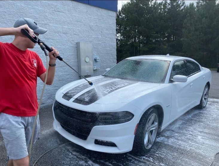 Supporting the local Junior Naval Enlisted Association at a fundraising Car Wash! - Powerwashing (pressure washing) in Lacrosse, WI