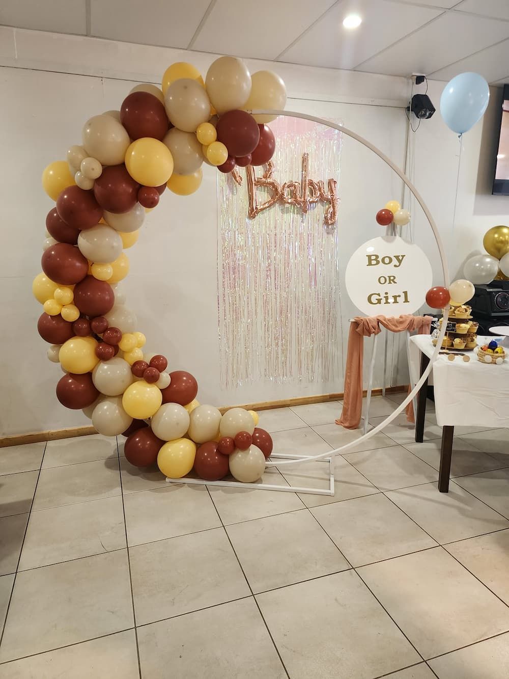 A Room Decorated with Balloons For Gender Reveal — Creative Events Innisfail in Innisfail, QLD