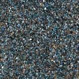 Close-up of dark, speckled surface with blues, grays, and small reflective highlights.