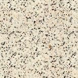 White granite with speckled black and gray mineral deposits.