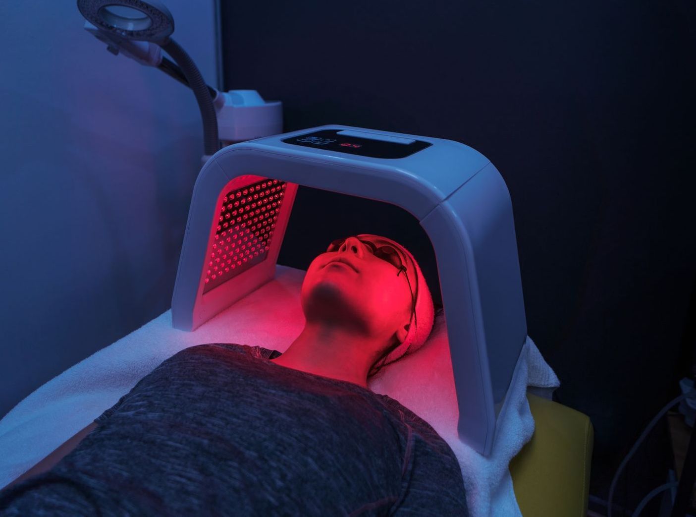 Red light therapy treatment in spa setting