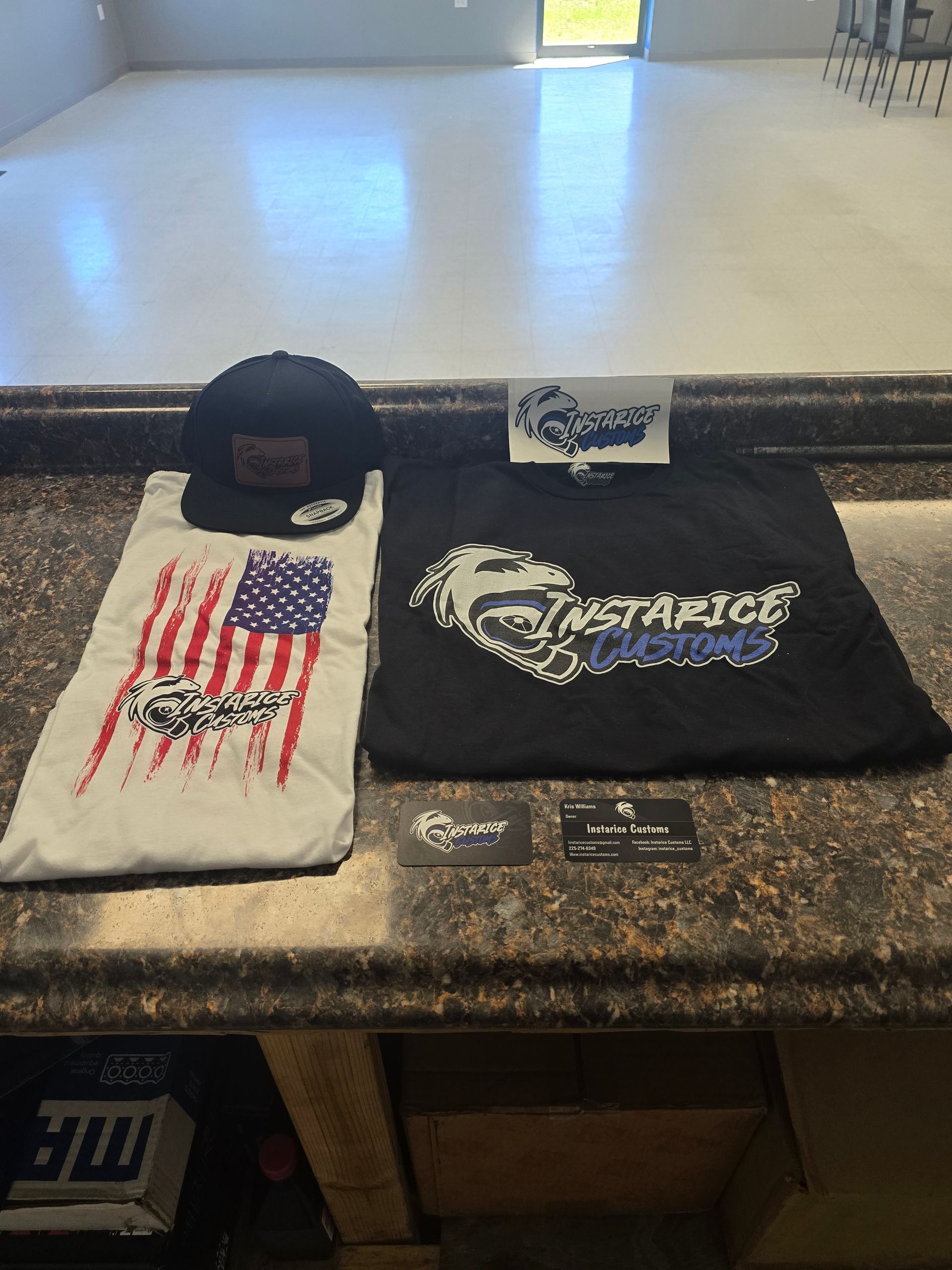 The engine of a car is shown with the hood open.