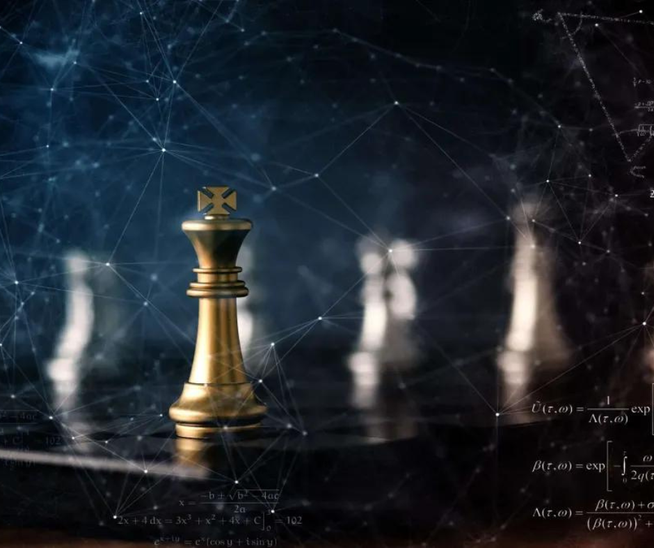 A king chess piece is sitting on top of a chess board.