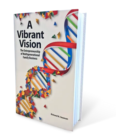 A book titled a vibrant vision has a colorful cover