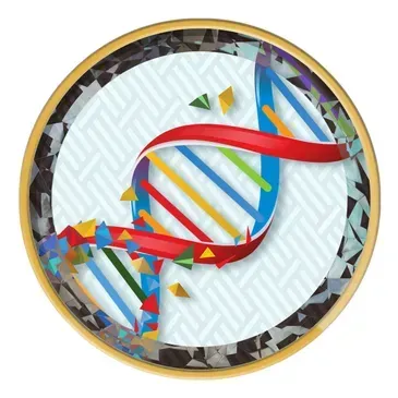 An illustration of a dna molecule in a circle