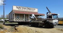 Truck used for house removal in Putaruru
