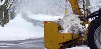 Snow Plowing in Drive Way — Landscape Design in Annapolis, MD