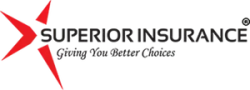 Superior Insurance logo with a red starburst icon and tagline: 