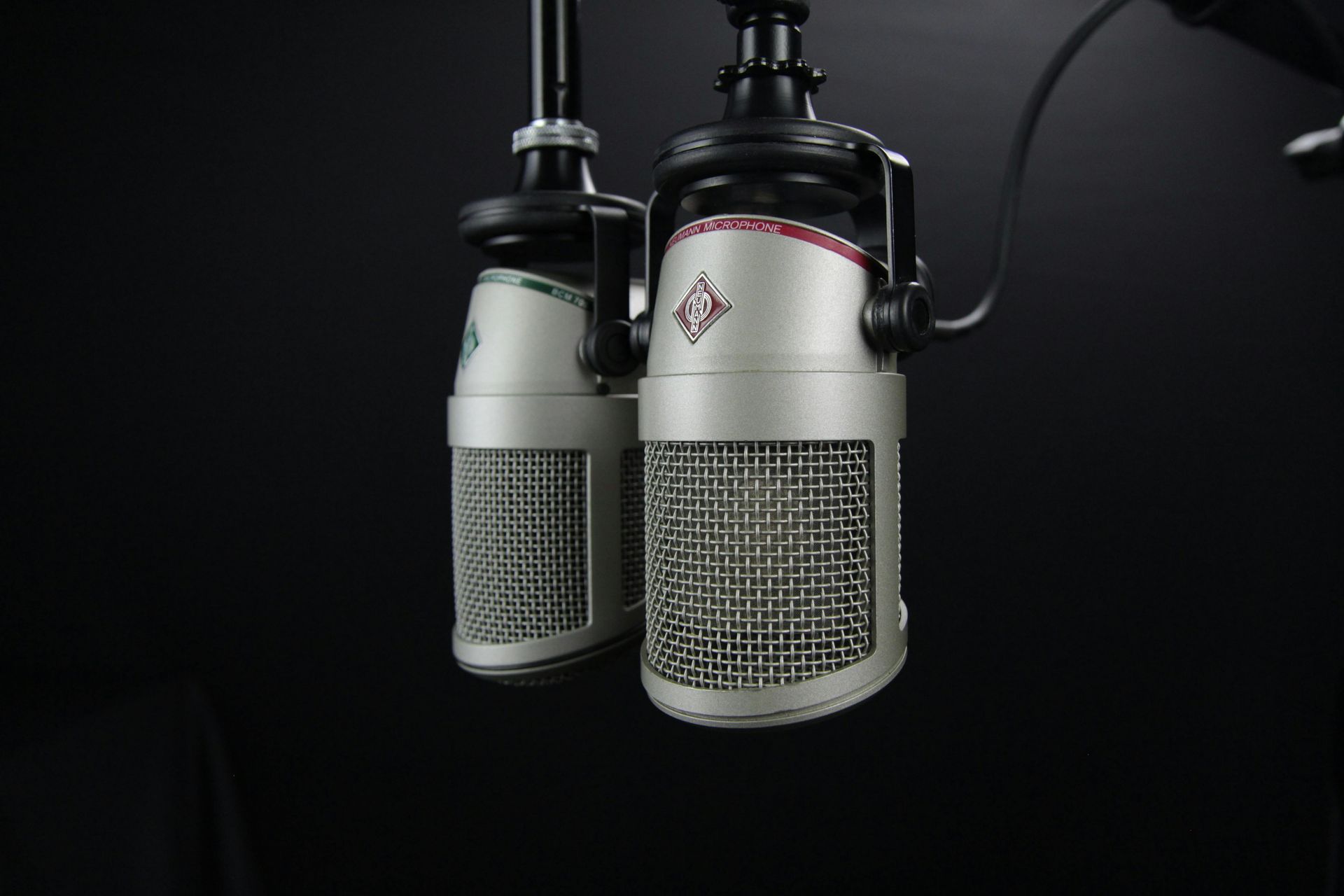 Mics from a podcast