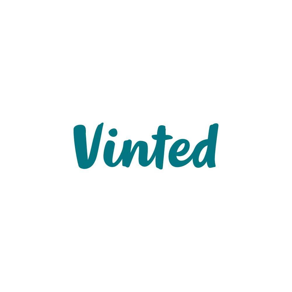 Un logo blu per vinited su uno sfondo bianco.