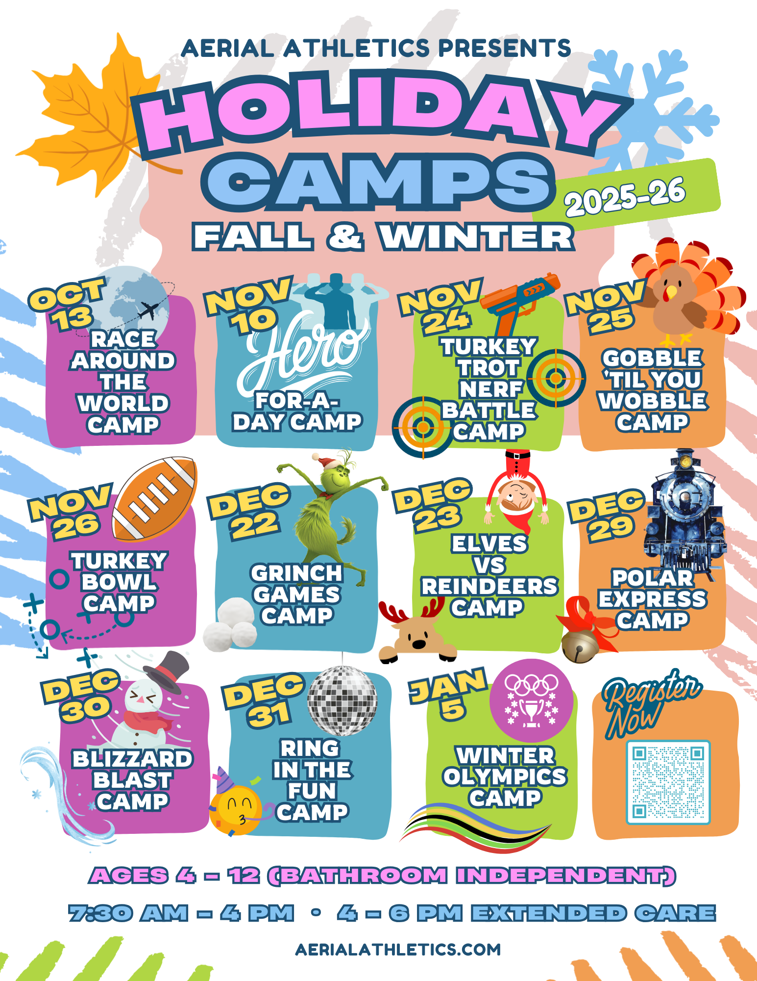 A flyer for the 2054 summer adventures camp