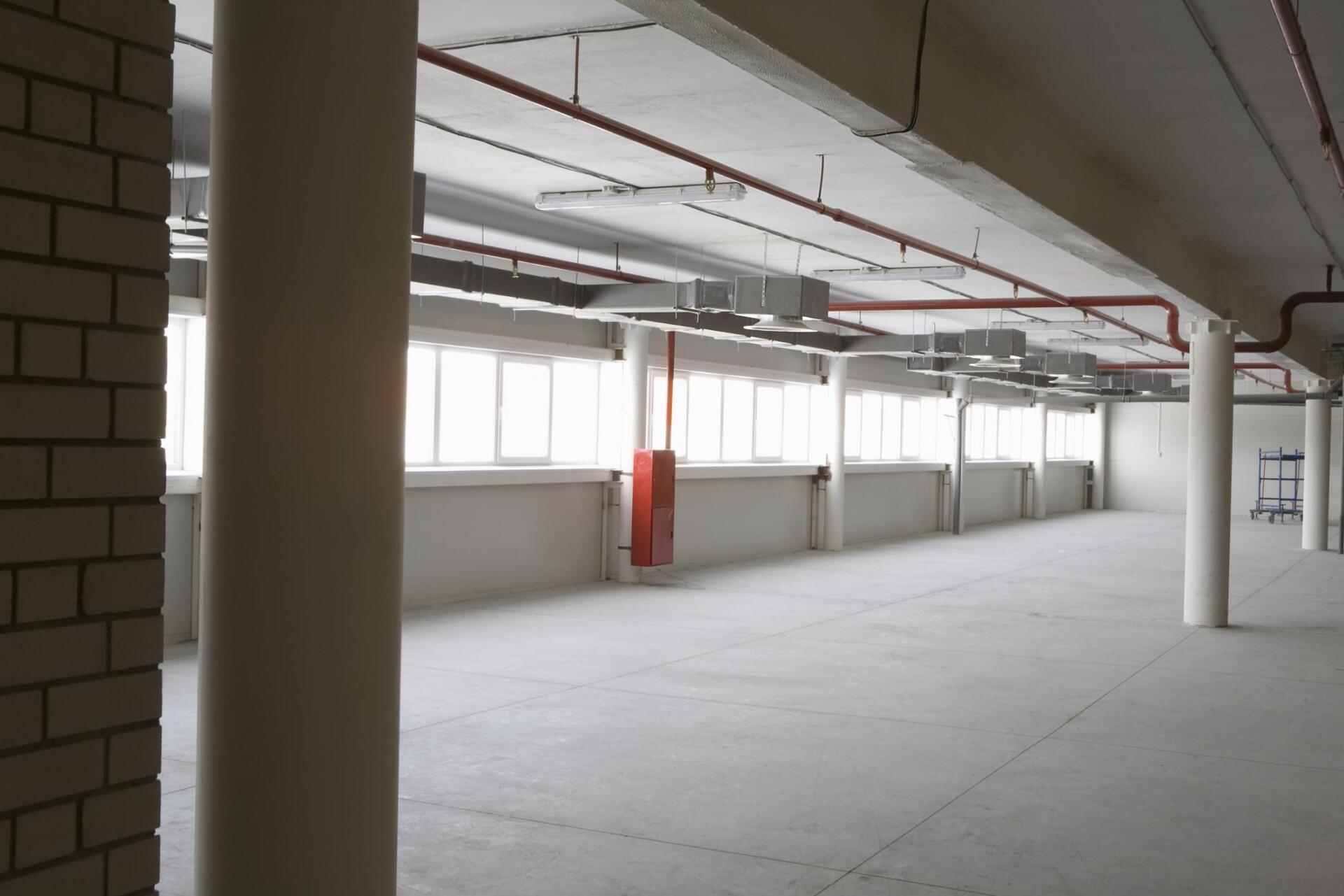 an industrial warehouse floor