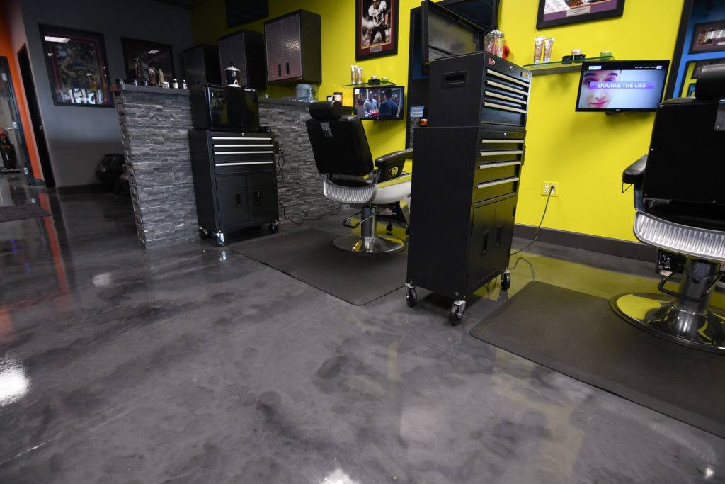 a metalic epoxy floor