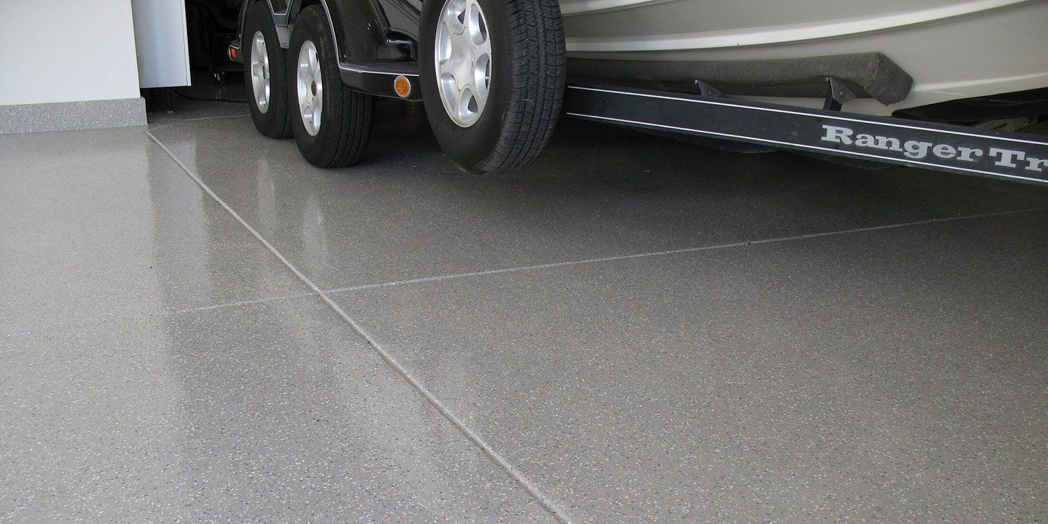 a concrete flooring tiles
