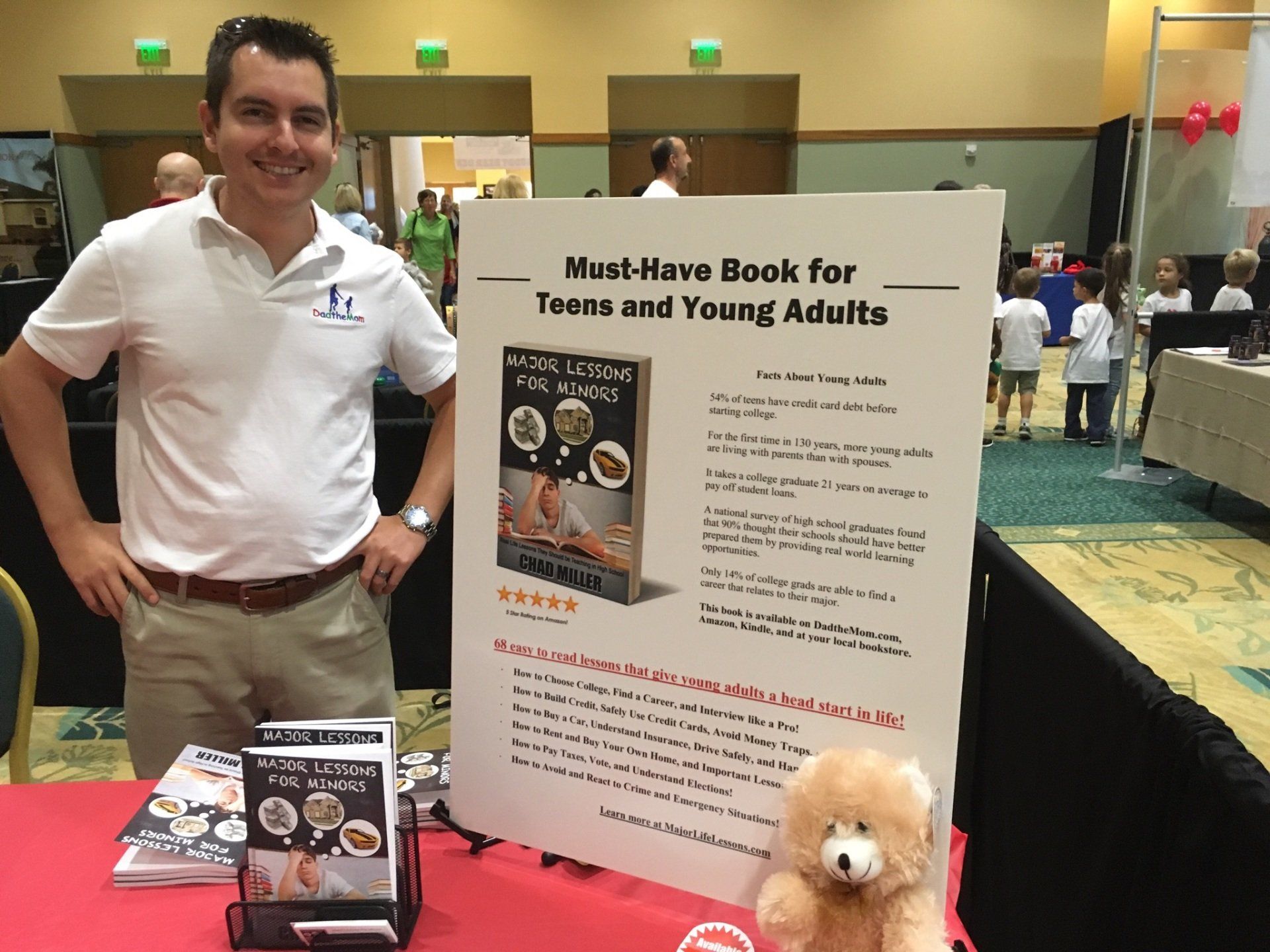 Local author Chad Miller at the. Buddy Bear® den