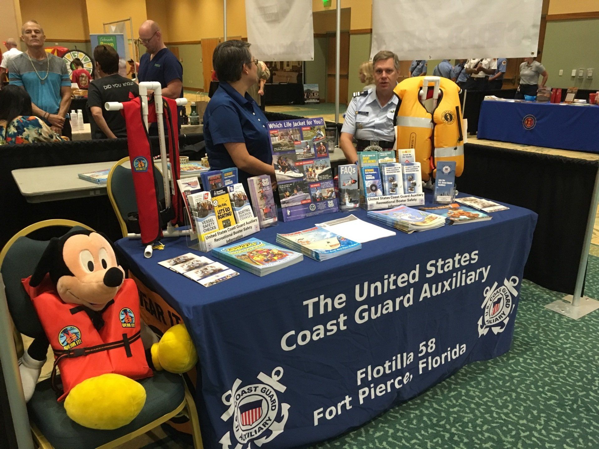 United States Coast Guard auxiliary at the Buddy Bear® den