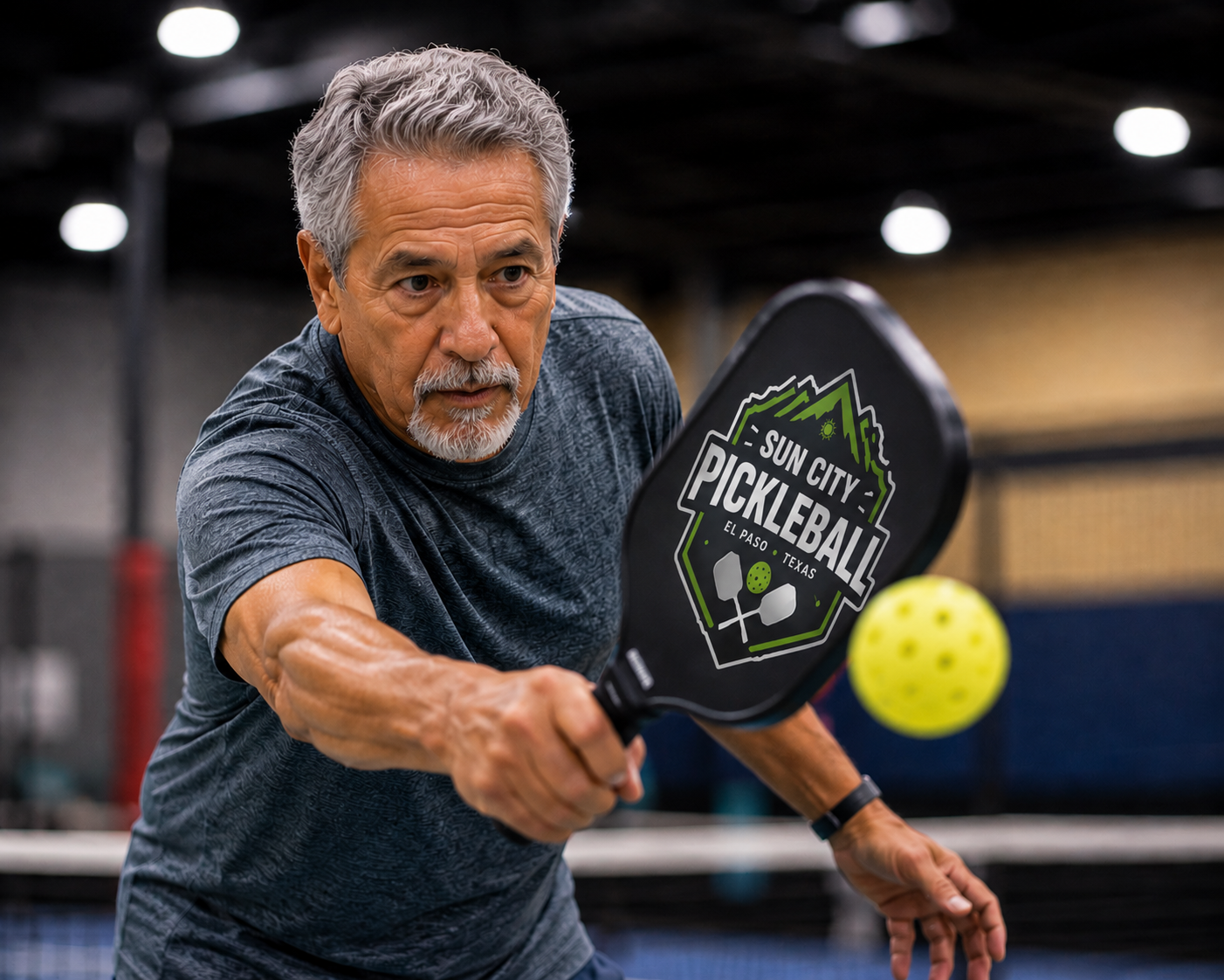 Pickleball for seniors El Paso players enjoying a doubles game at Sun City Pickleball Club.