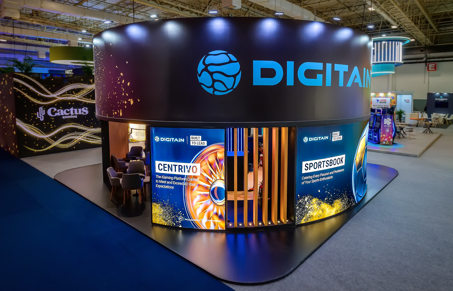 The back of Digitain stand at Sigma Americas 2025