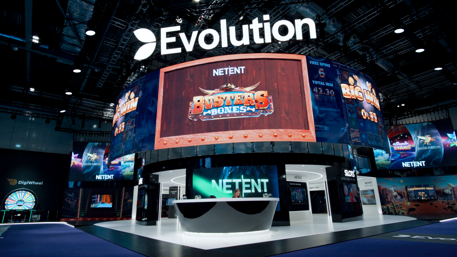 Evolution booth at ICE London