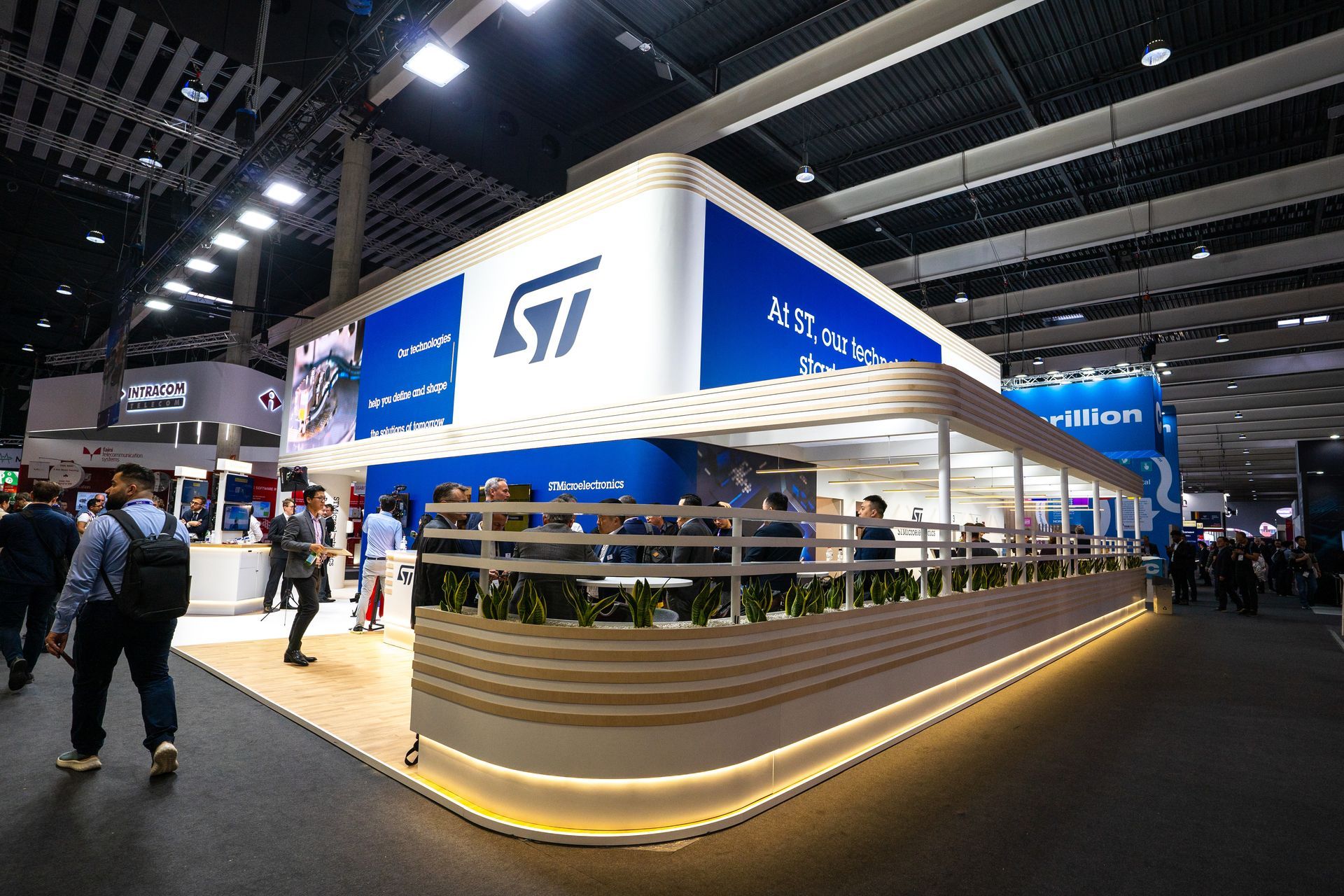 The STMicroelectronics booth at MWC