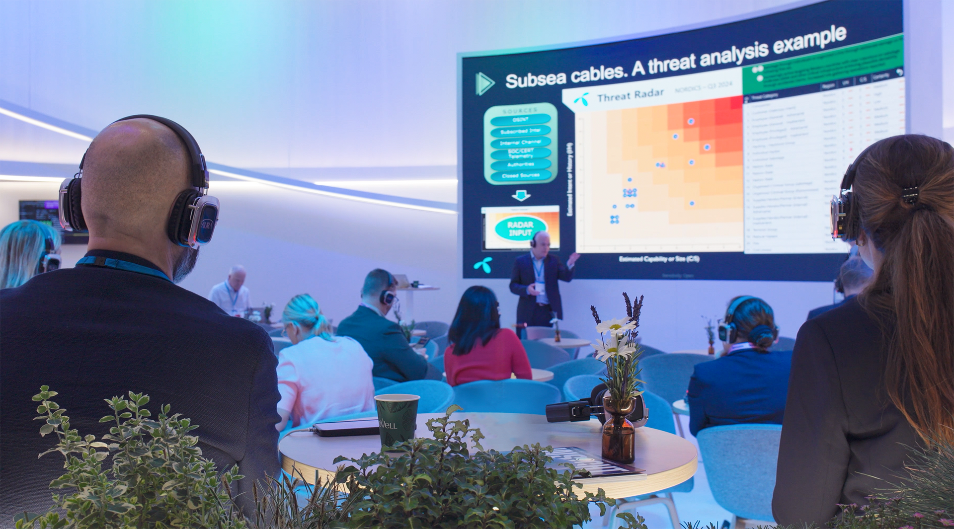 A presentation on the Telenor stand at MWC 2026