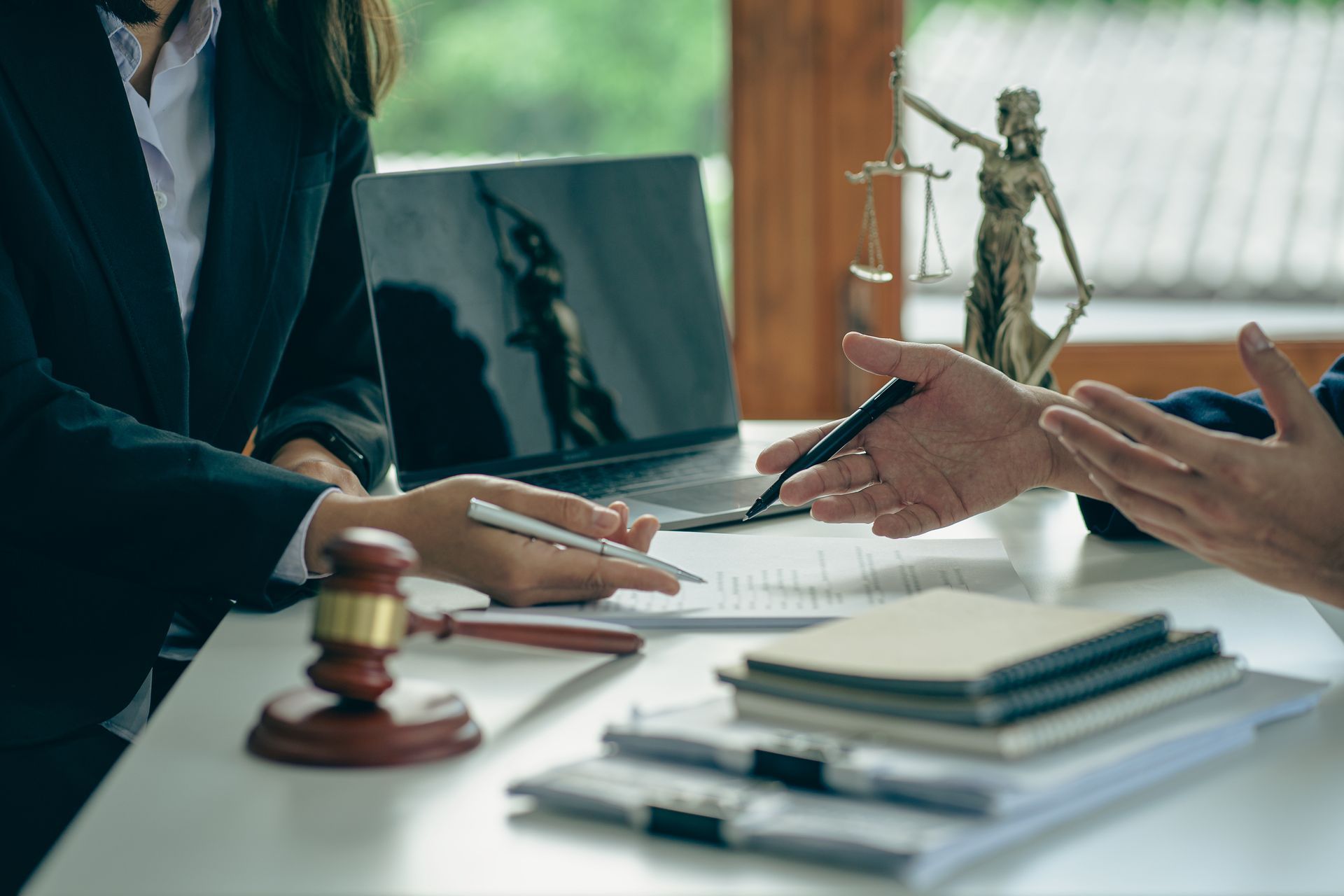 Professional legal consultation for bankruptcy attorney services featuring a judge's gavel.