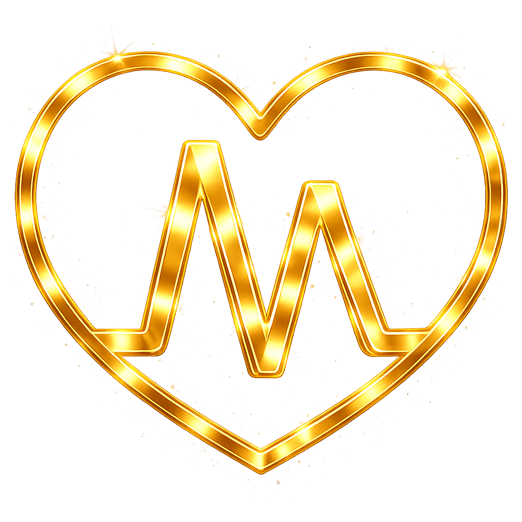 Red heart-shaped logo with a stylized electrocardiogram within, above the text 