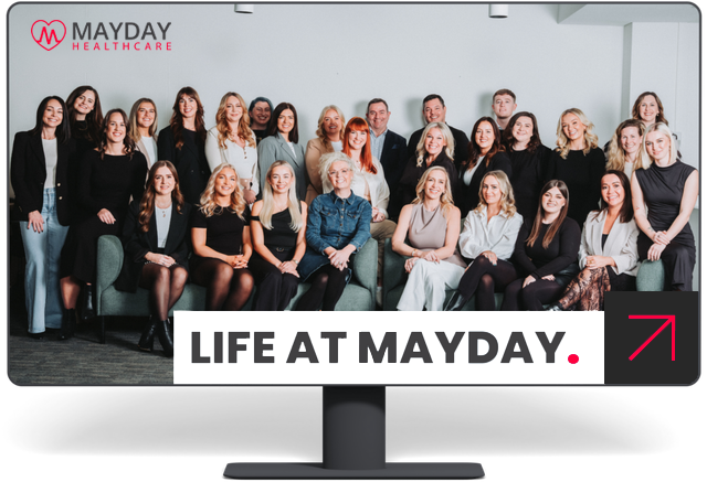 Group photo of Mayday team with 