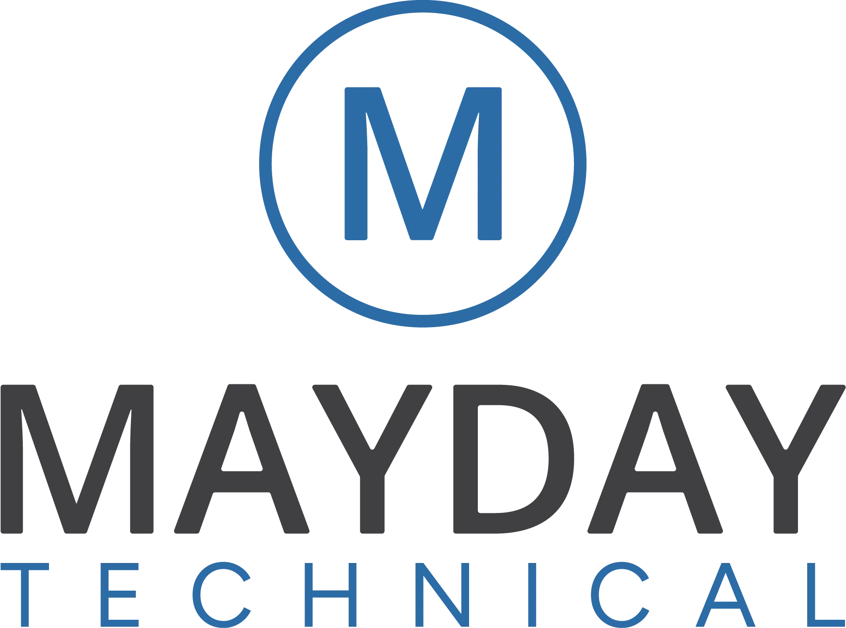 Logo for Mayday Technical: Blue 