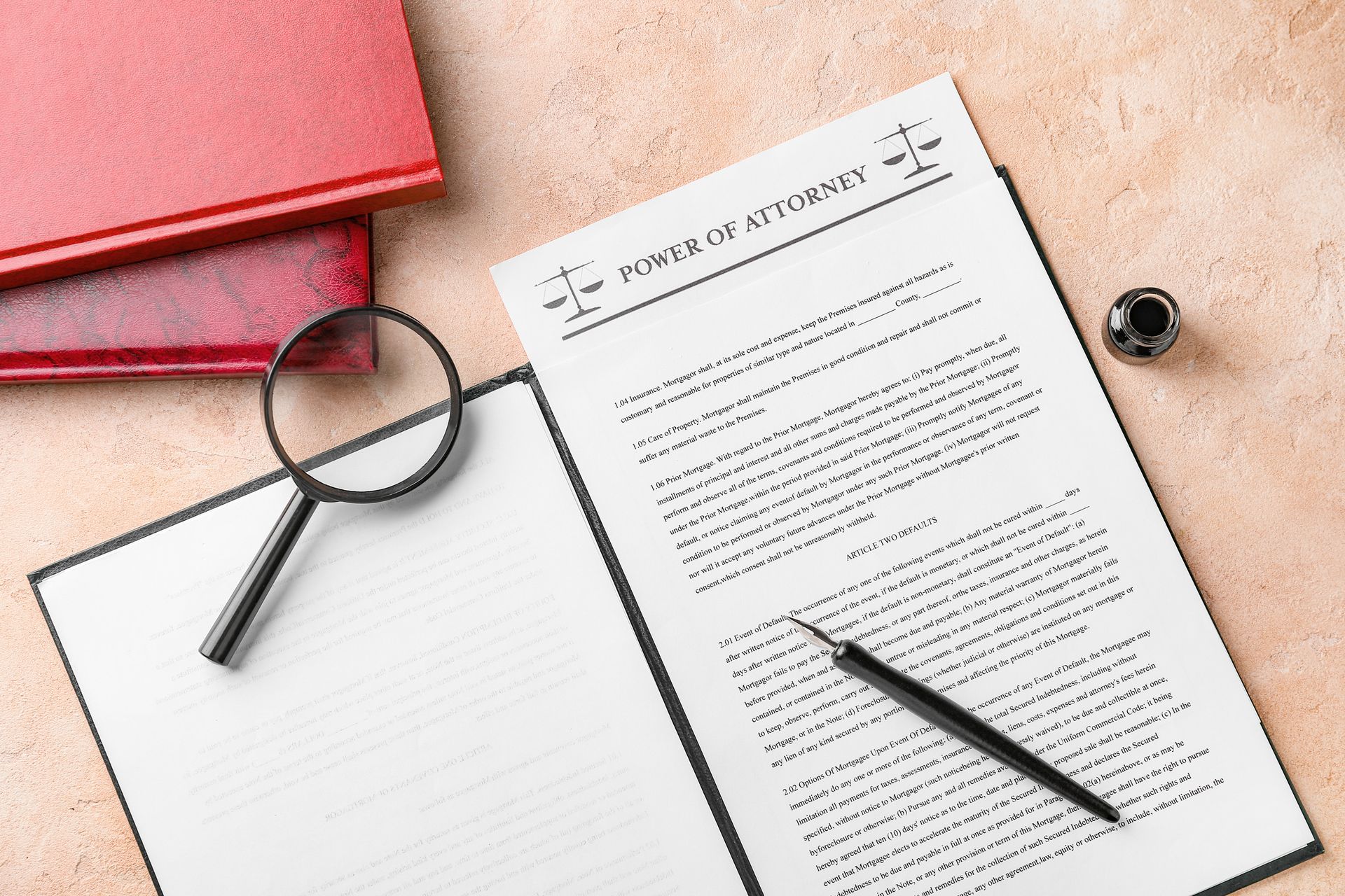 A magnifying glass is sitting on top of a piece of paper.