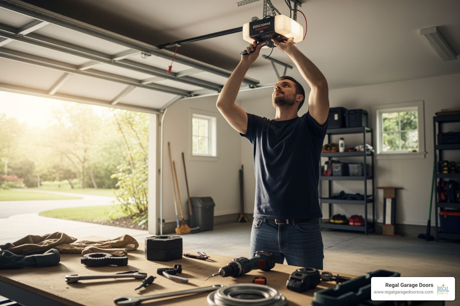 garage door opener installation - how to install garage door opener by yourself