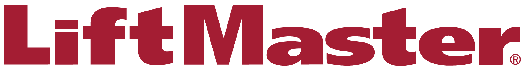 Liftmaster logo with red text and white background.
