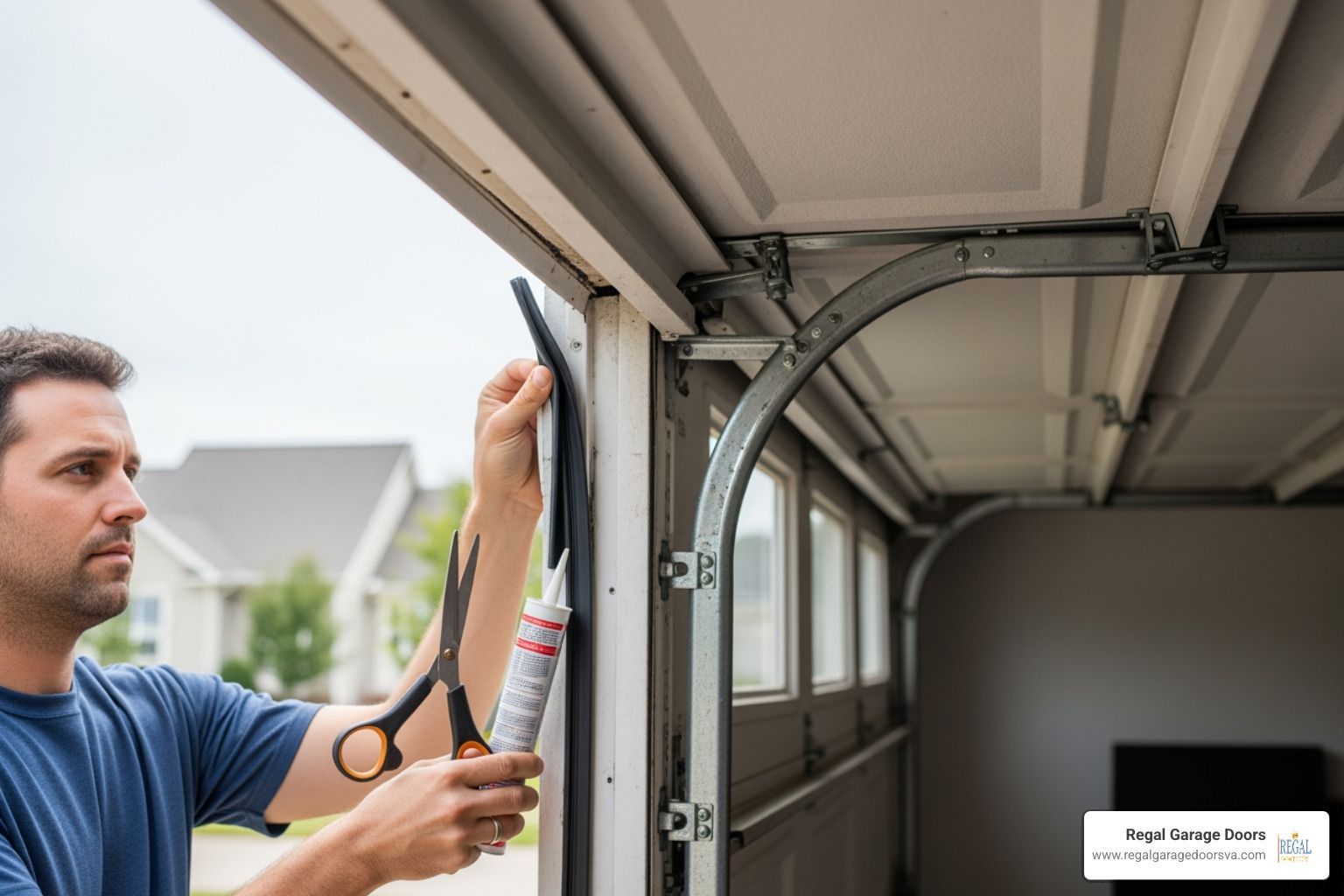 installing garage door weather stripping side and top